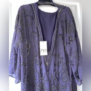 Zara beaded long dress new with tag